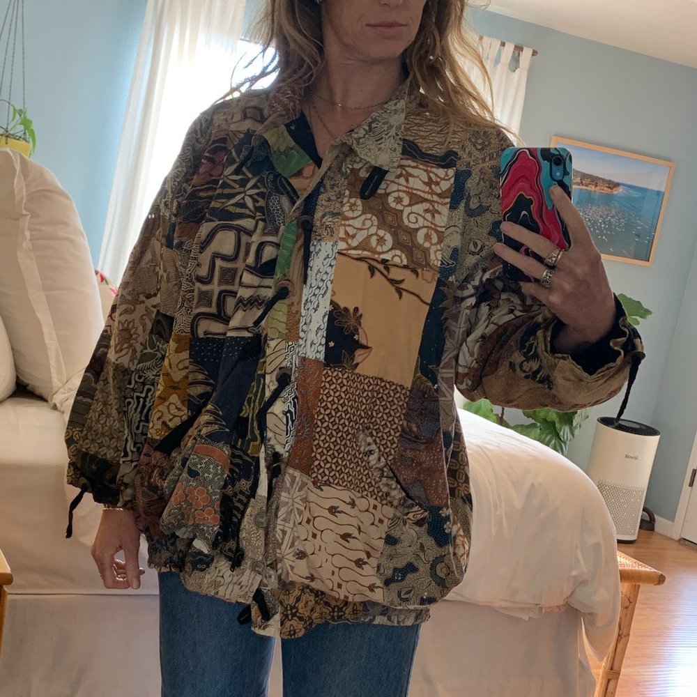 Vintage Quilted  Bomber Jacket - One Size Fits All